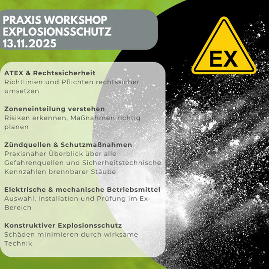 Praxisworkshop Explosionsschutz & Prüfung von Ex-Anlagen